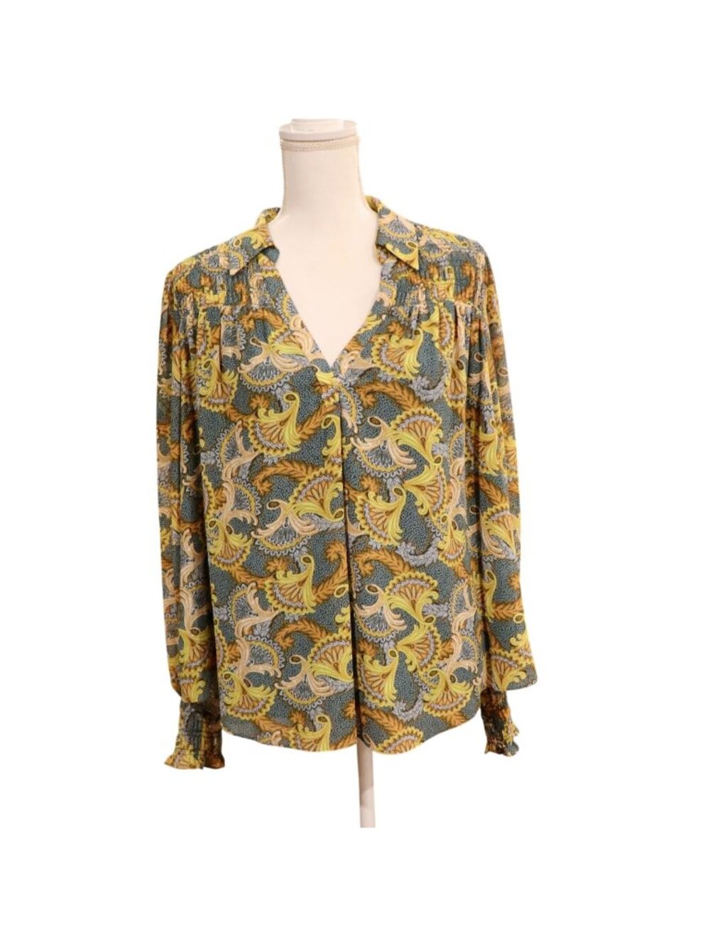 Cinq À Sept Alby Smocked Print Pop Over, Large